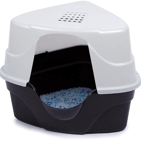 small hooded cat litter box